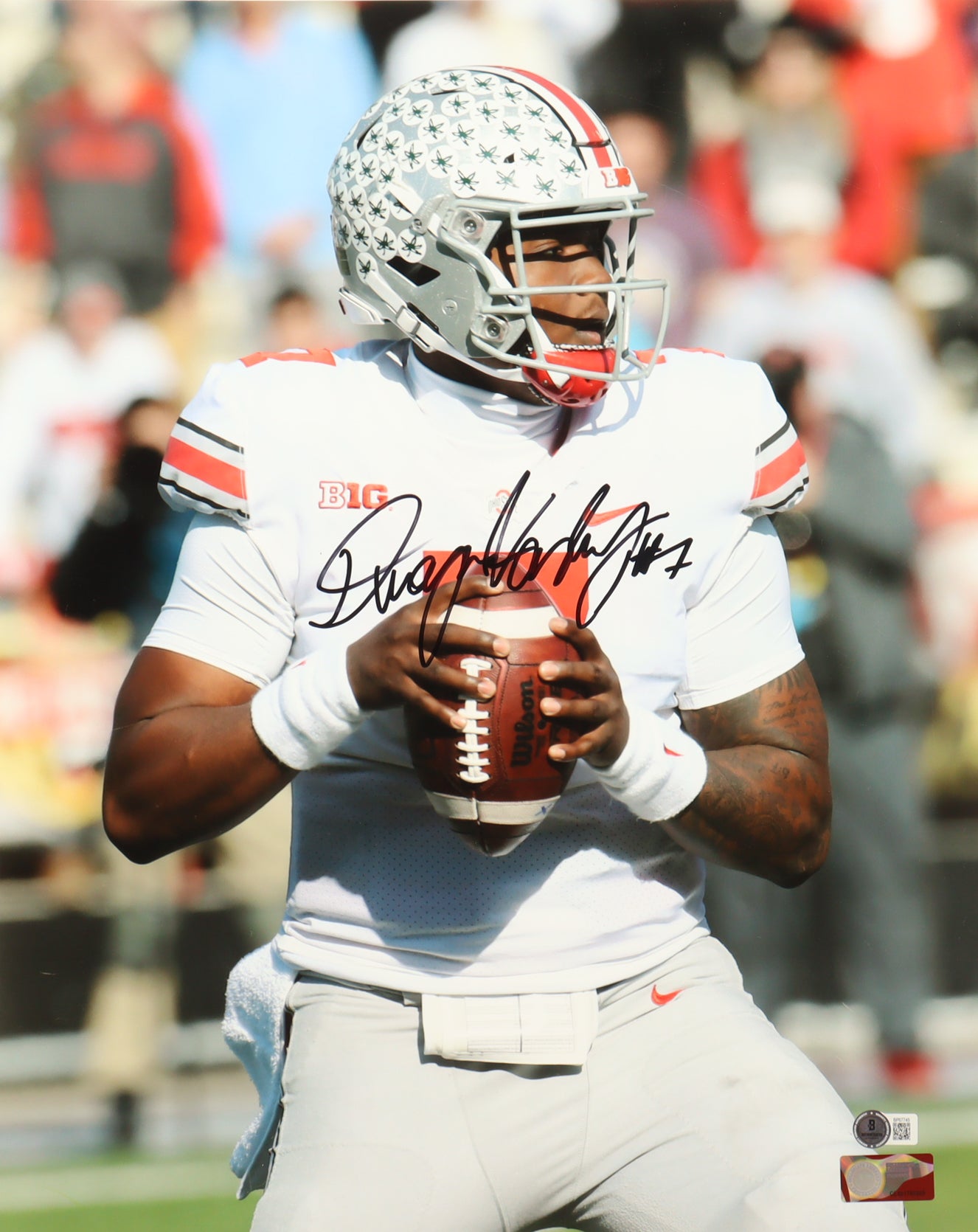 Dwayne Haskins Signed Ohio State Buckeyes 16x20 Photo
