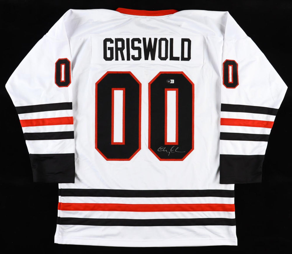 Chevy Chase autographed custom Blackhawks Jersey