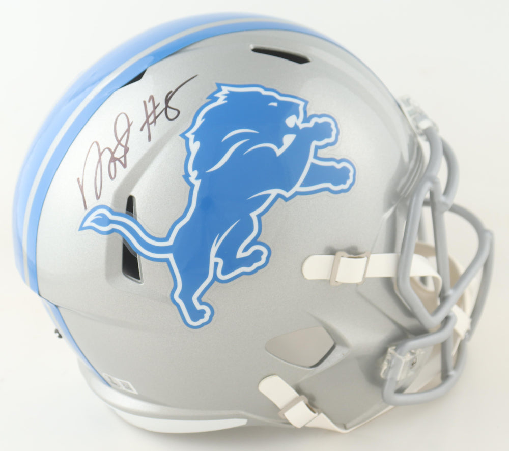 David Montgomery autographed full size Detroit Lions Helmet