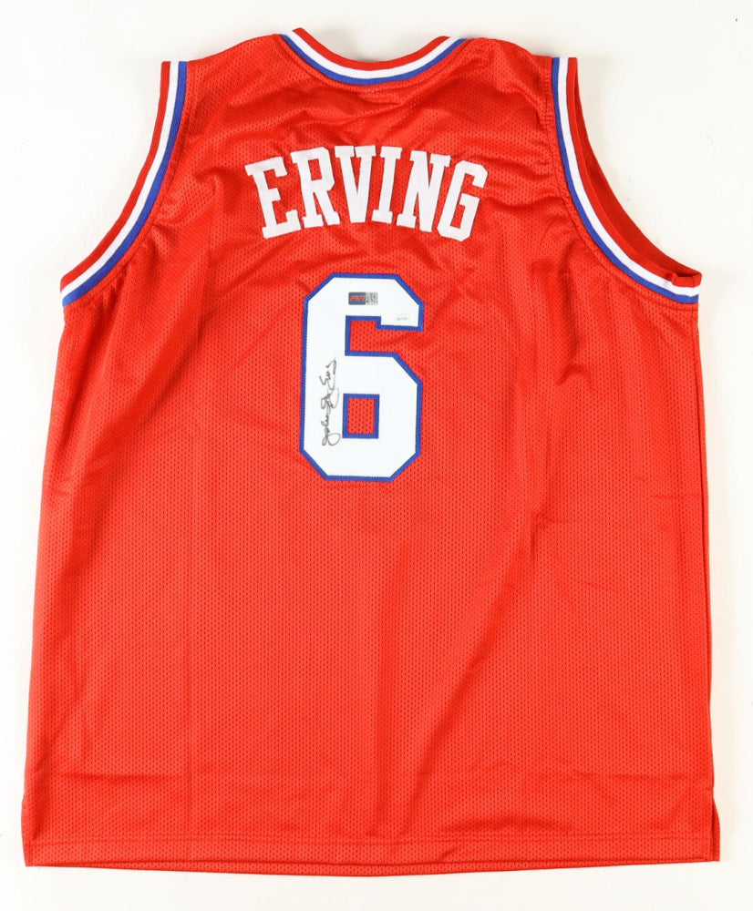 Dr. J custom autographed Philadelphia 76ers jersey