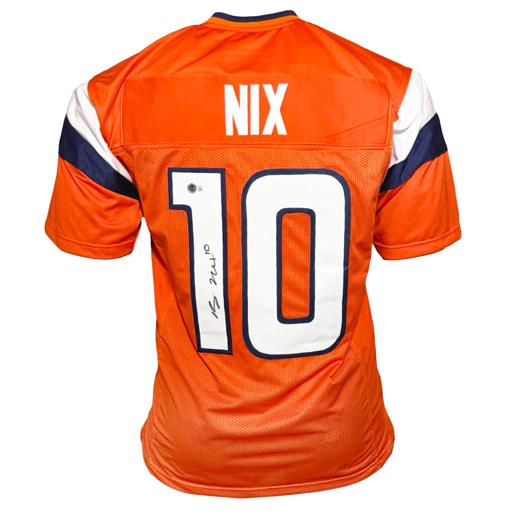 BO Nix autographed custom Denver Broncos jersey