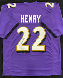 Derrick Henry autographed custom Baltimore Ravens jersey Purple