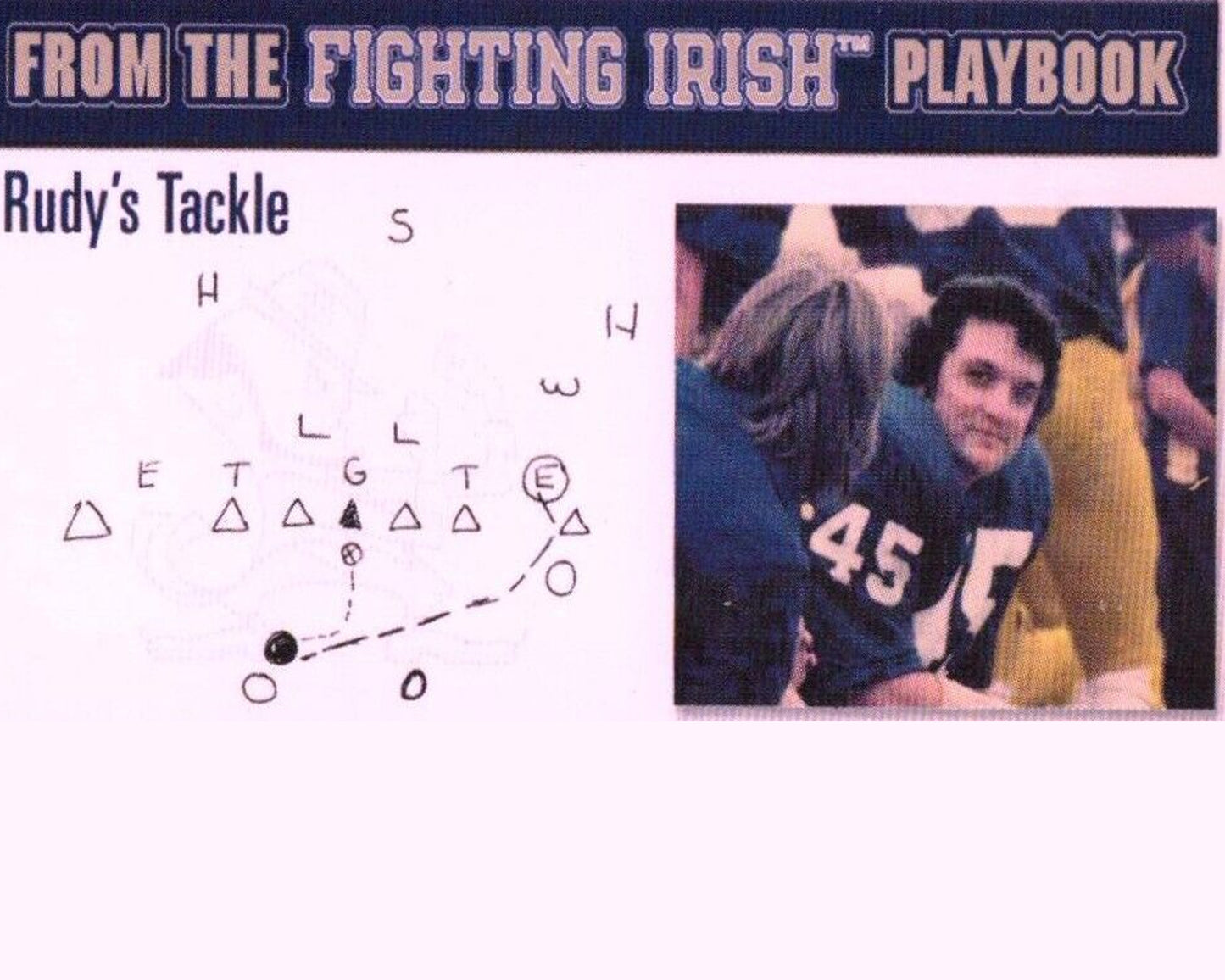 Rudy Ruettiger The Play drawing inscription ticket Jackson MI