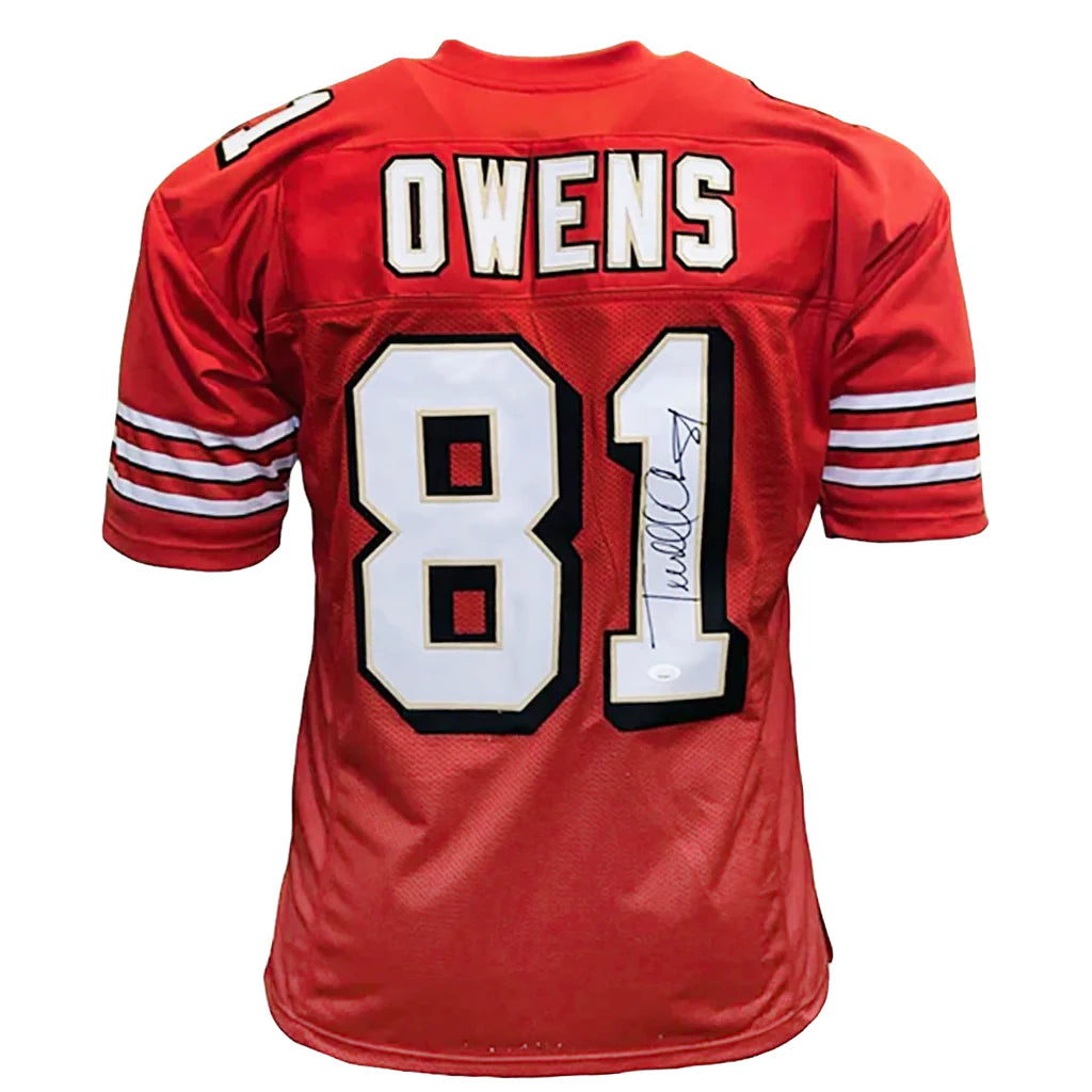 Terrell Owens autographed custom San Francisco 49ers jersey