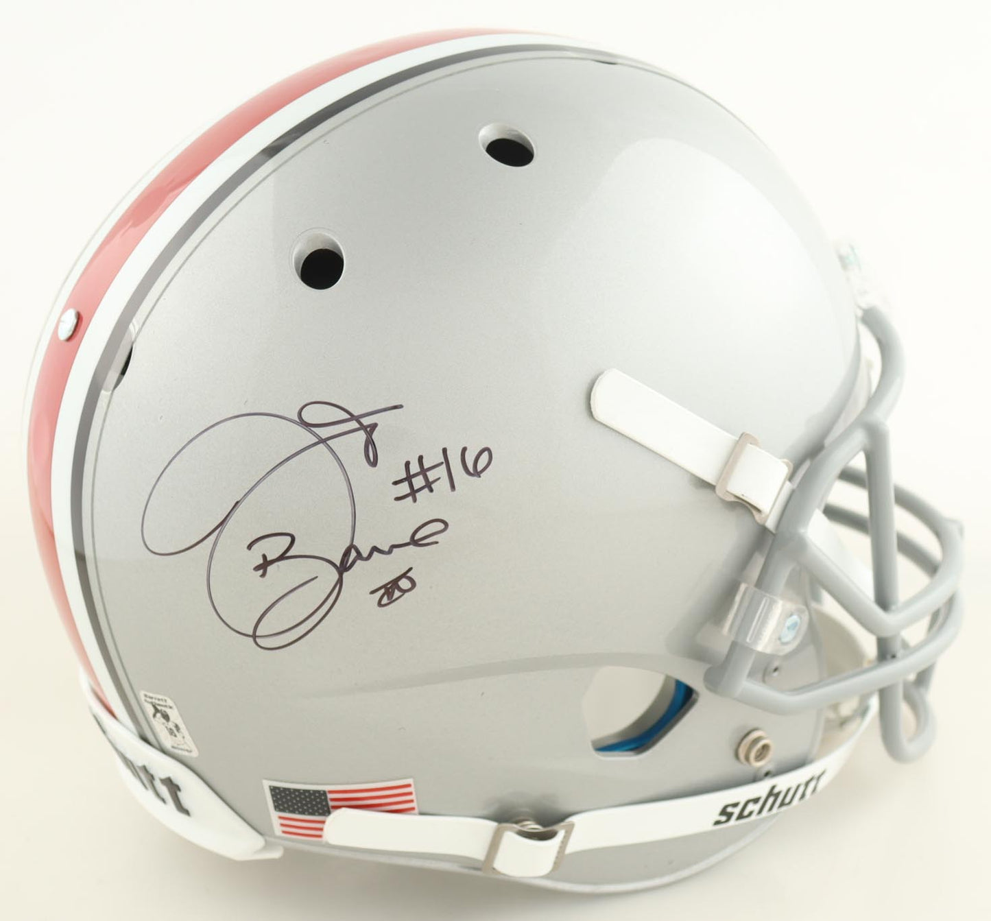 J. T. Barrett Signed Ohio State Buckeyes Full-Size Helmet