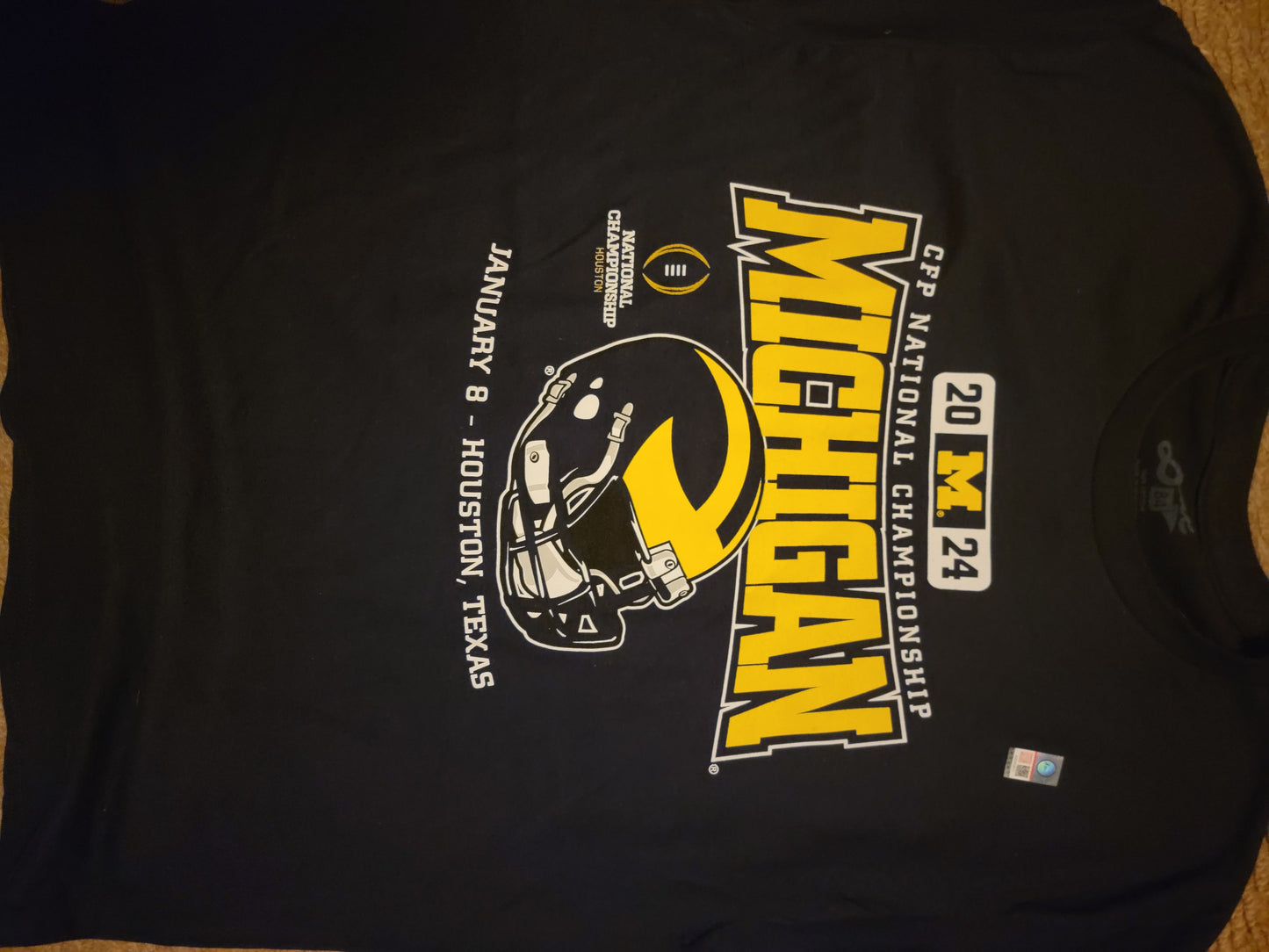 Michigan Wolverines National Championship Game T Shirt Blue