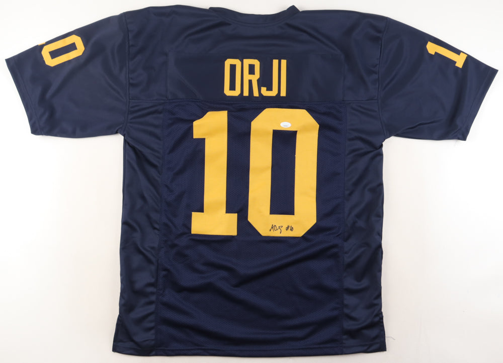 Alex Orji autographed Michigan Wolverines custom jersey