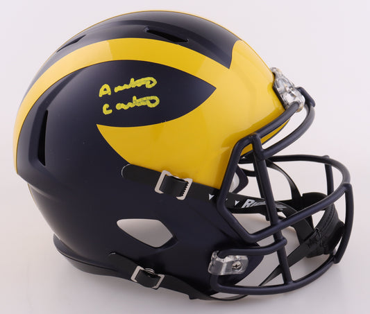 Anthony Carter autographed Full Size Helmet Michigan Wolverines