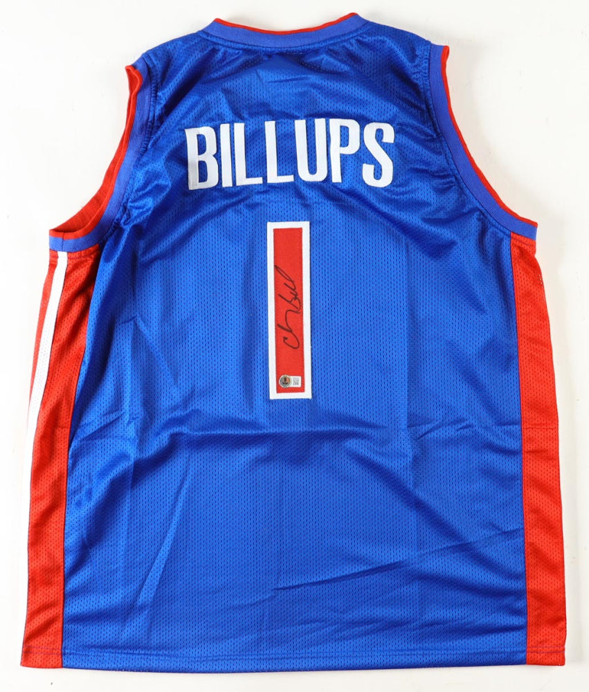 Chauncey Billips Detroit Pistons custom Autographed Jersey