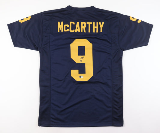 JJ McCarthy autographed custom Michigan Wolverines jersey