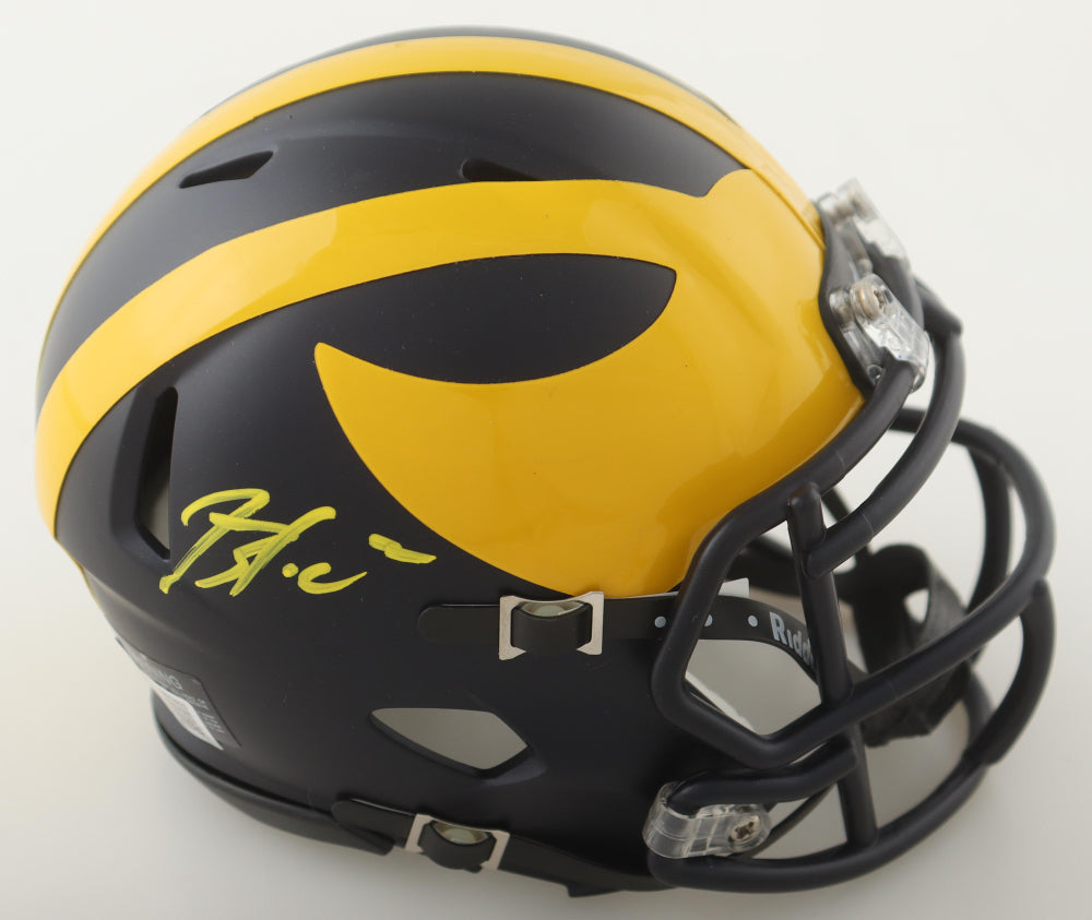 Blake Corum Michigan Wolverines autographed mini helmet