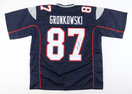 Rob Gronkowski custom autographed New England Patriots