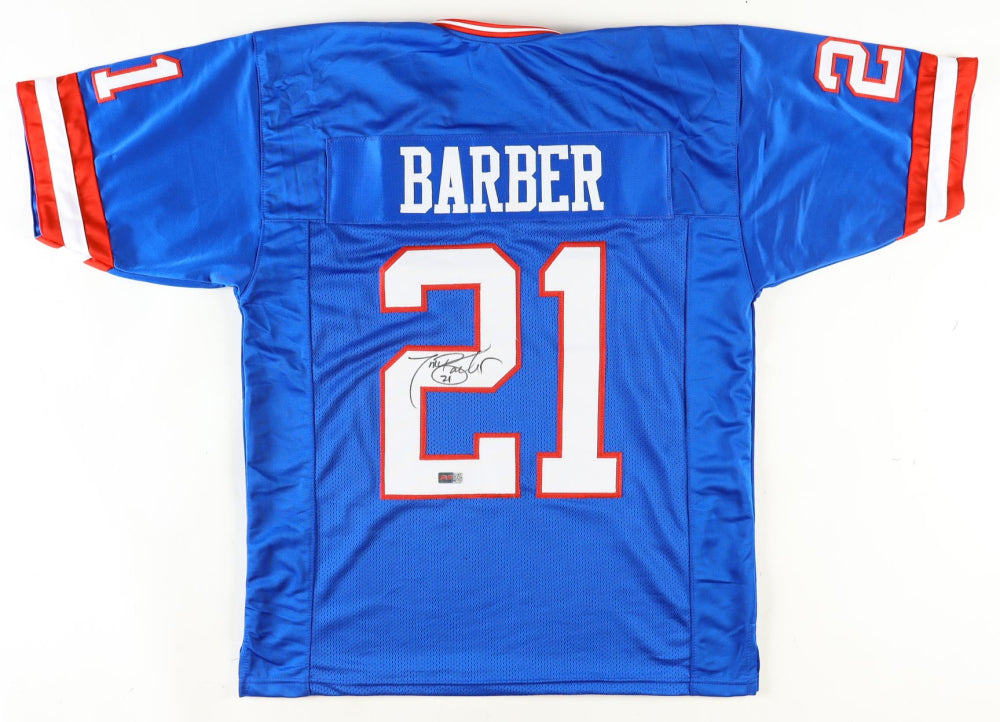 Tiki Barber New York Giants custom autographed Jersey