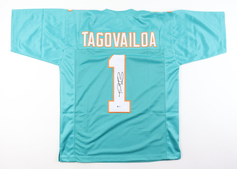 Tua Tagovailoa custom Miami Dolphins autographed Jersey