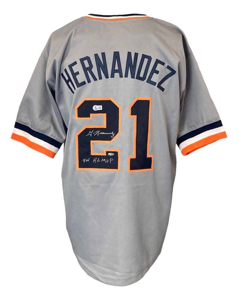 Willie Hernandez autographed custom Detroit Tigers jersey