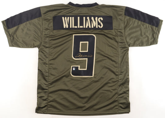 Jameson Williams autographed custom Detroit Lions jersey Salute to service