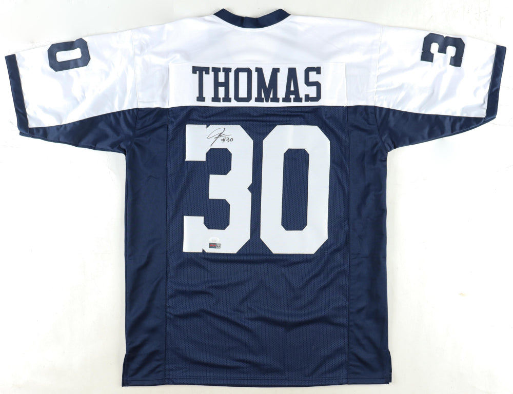 Juanyeh Thomas autographed custom Dallas Cowboys jersey