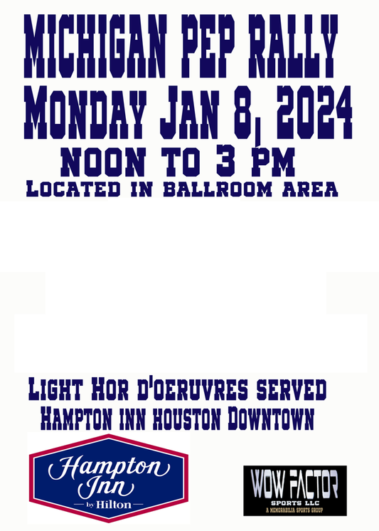 Houston Hampton Inn Pep Rally Jan 8, 2024 with  drink ticket
