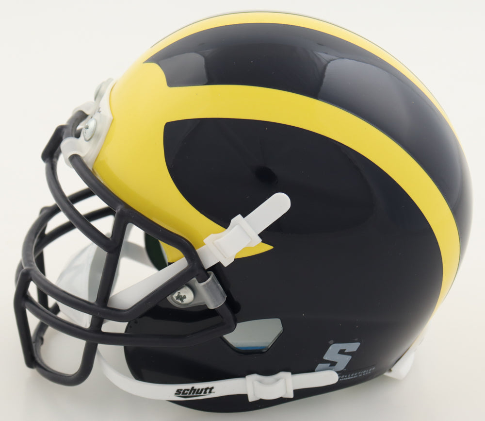 Nico Collins Michigan Wolverines autographed mini helmet